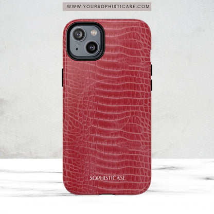 Luxe Leather in Cherry Red - Magsafe Case