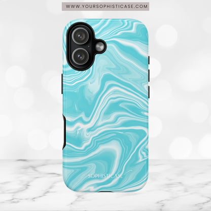 Liquid Dreams in Aqua - Tough Phone Case