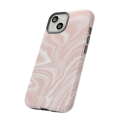 Liquid Dreams in Neutral Beige - iPhone Case