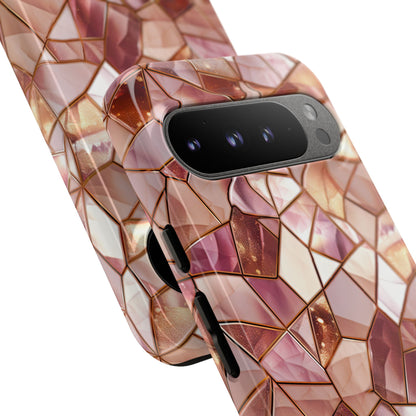 Rose' Runway in Champagne Mosaic - Tough Phone Case