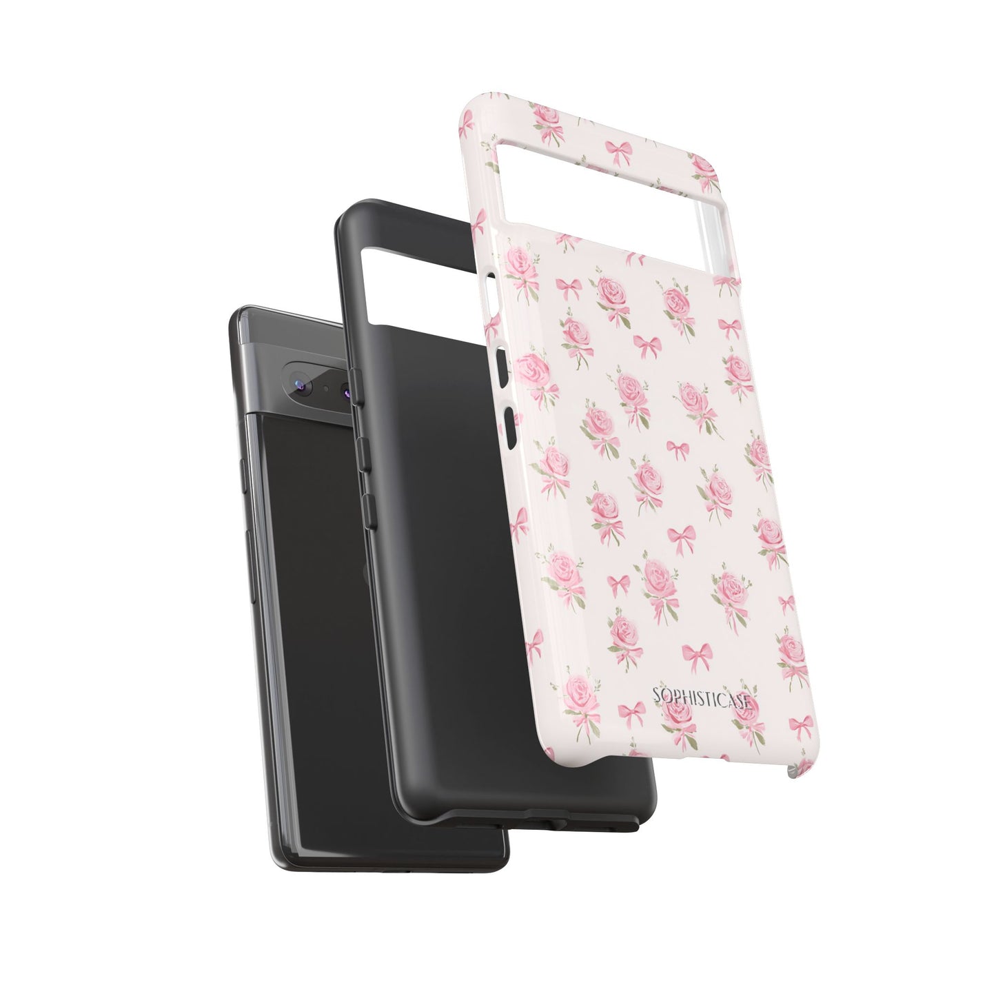The Sweetest Thing in Coquette Roses and Bows - iPhone Case, Samsung Galaxy Case, Google Pixel Case