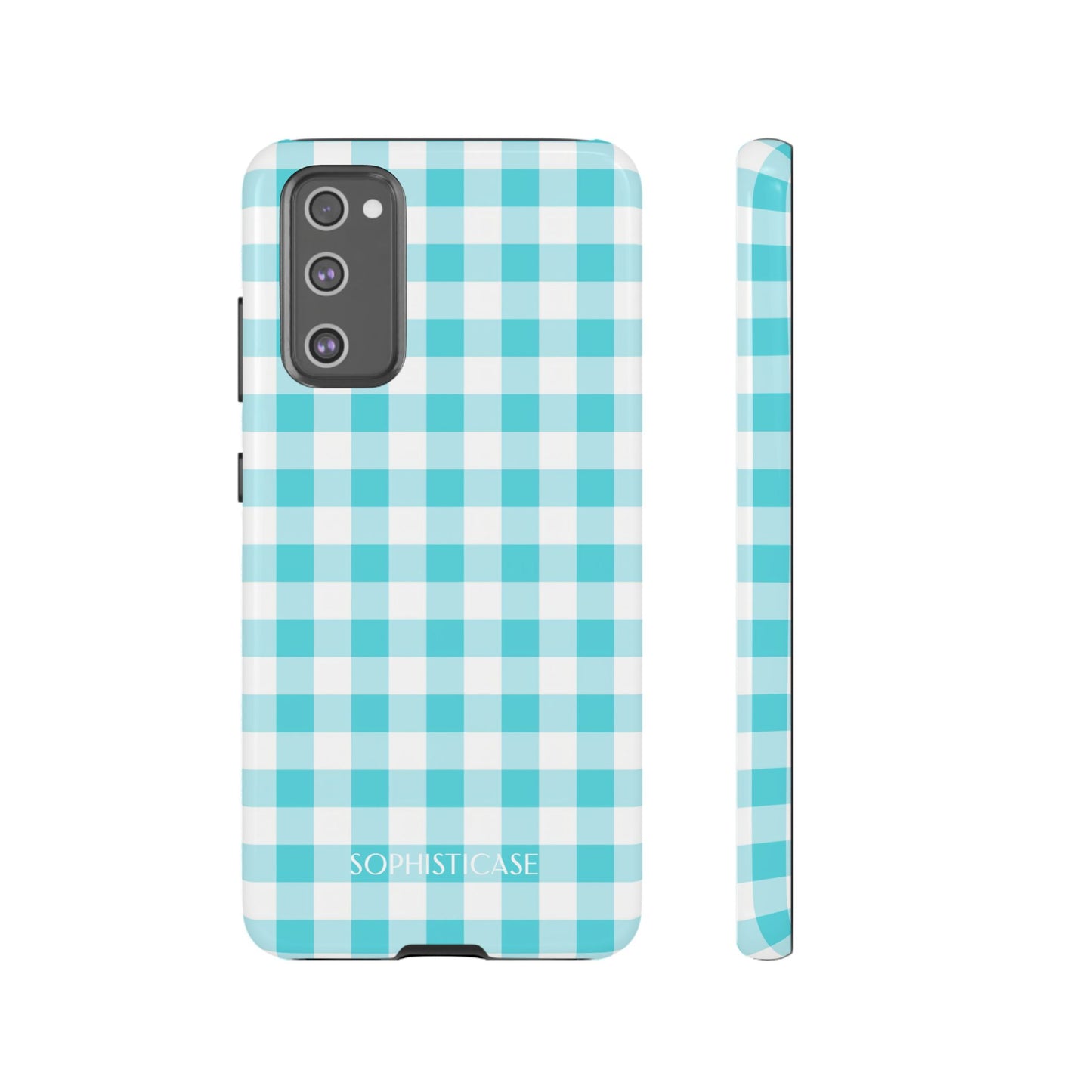 Tough Case - Gingham in Aqua