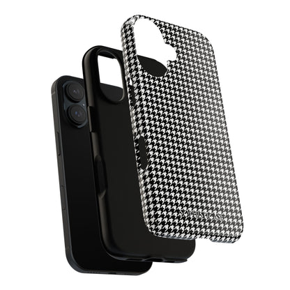 Houndstooth in Black - Drop Proof Phone Case for iPhone