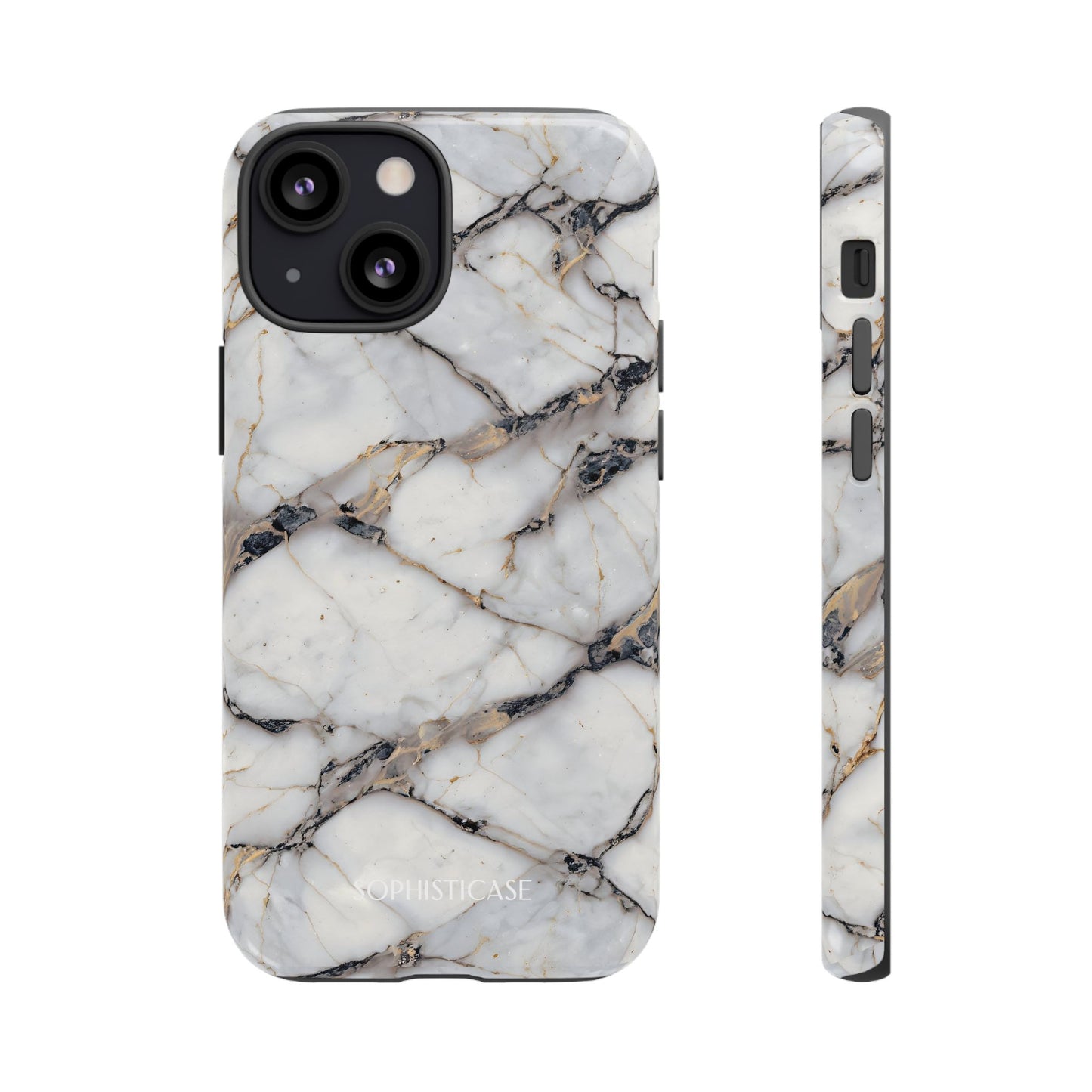 Marble Opulence in Cracked Beige - iPhone Case, Samsung Galaxy Case, Google Pixel Case