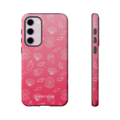Seashell Society in Sunset Pink - iPhone Case, Samsung Galaxy Case, Google Pixel Case