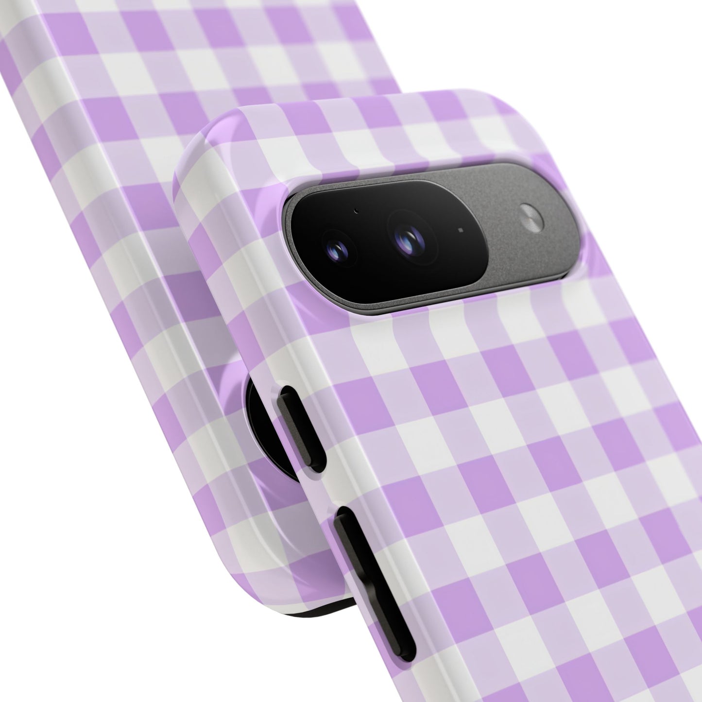 Gingham in Purple - iPhone Case, Samsung Galaxy Case, Google Pixel Case