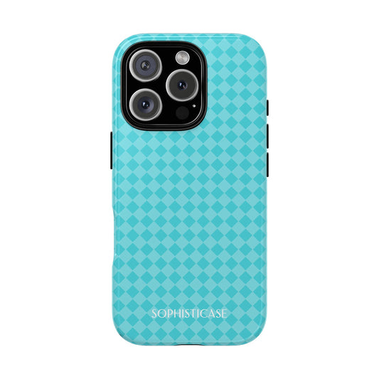 Diamond Diva in Aqua - Drop Proof Phone Case for iPhone