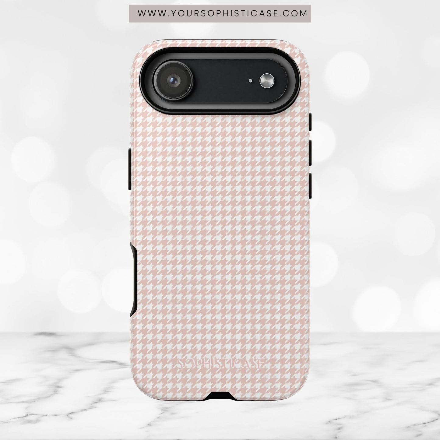 Houndstooth in Neutral - iPhone Case