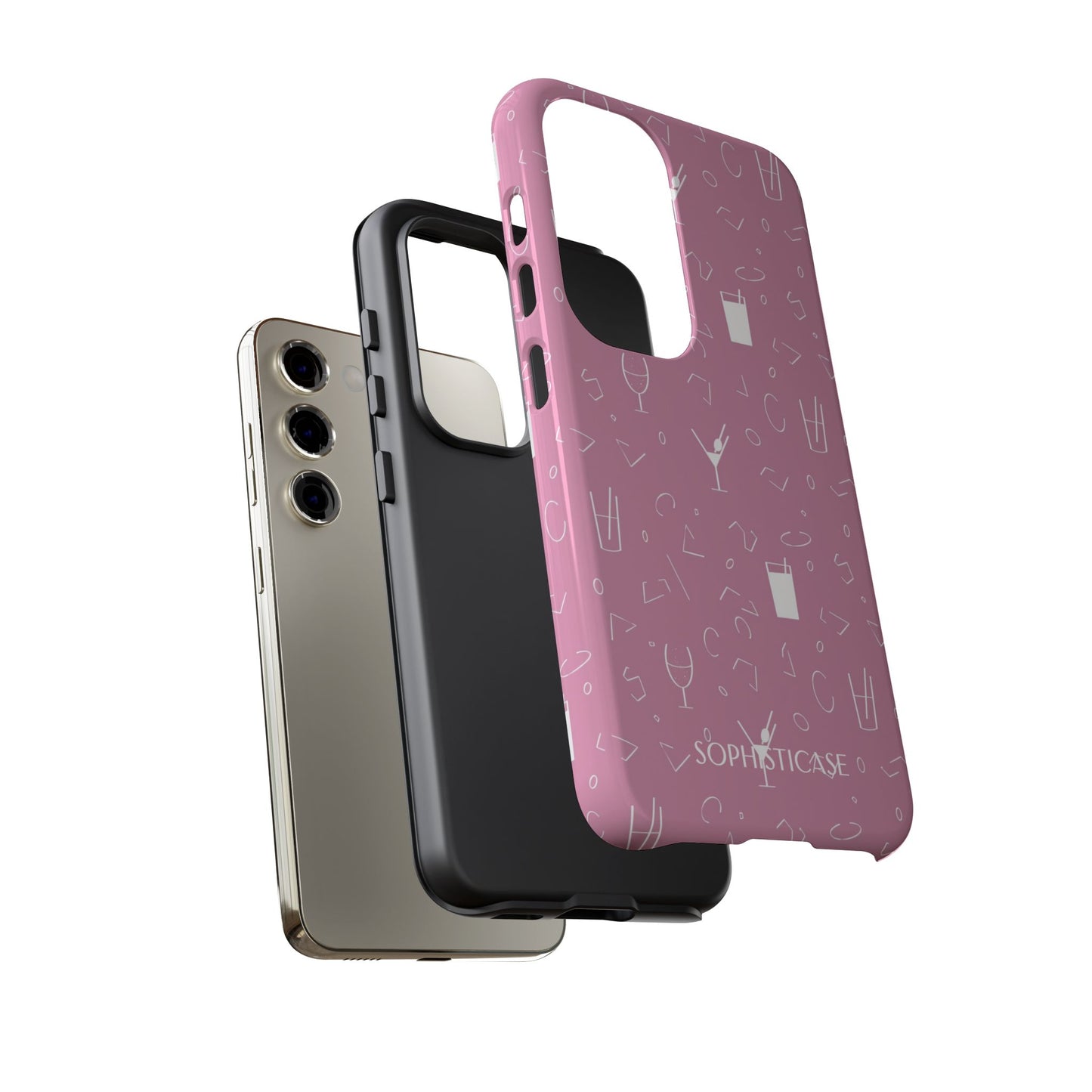 Cocktail Hour in Pink - Protective Phone Case for Samsung Galaxy