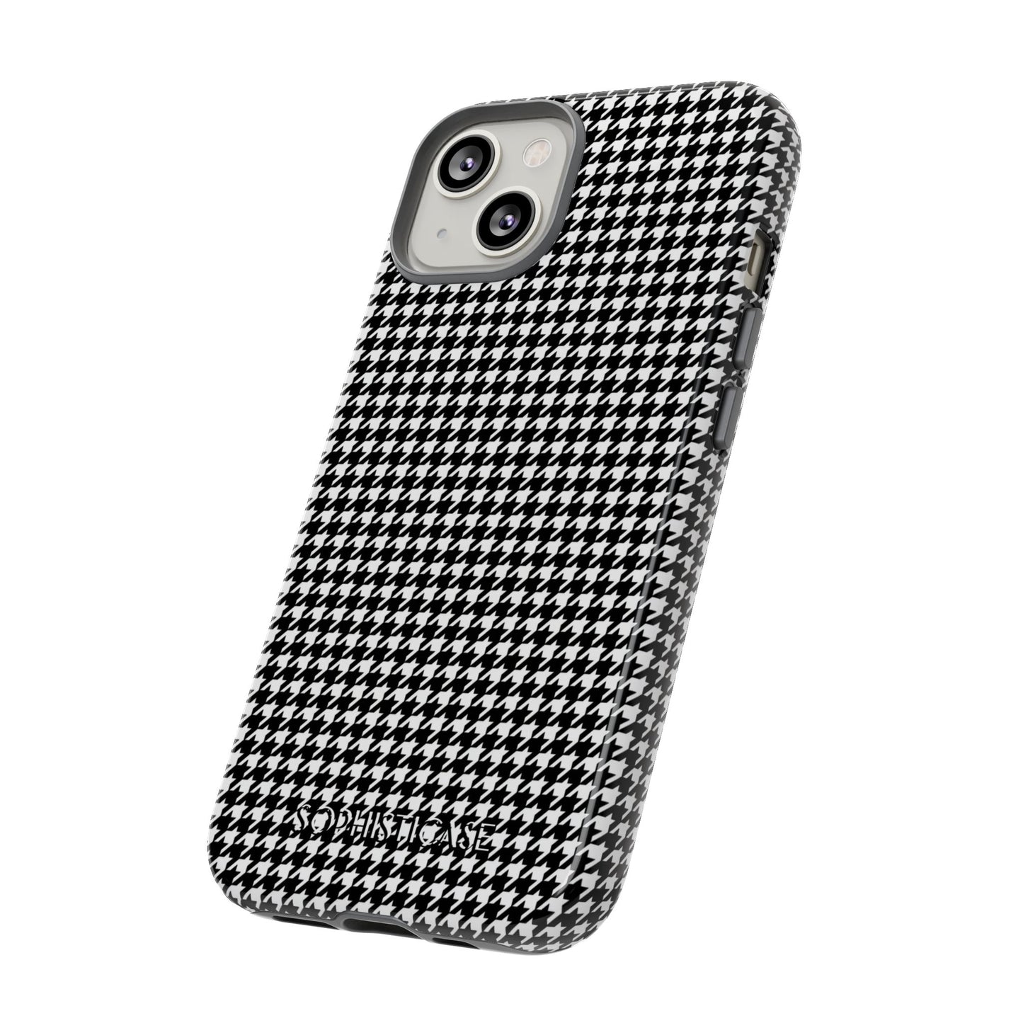 Houndstooth in Black - iPhone Case