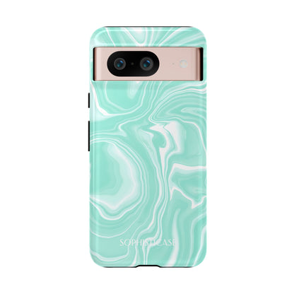 Liquid Dreams in Green - Drop Proof Phone Case for Google Pixel