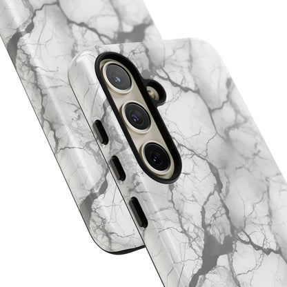 Marble Opulence in Charcoal Grey - Tough Phone Case
