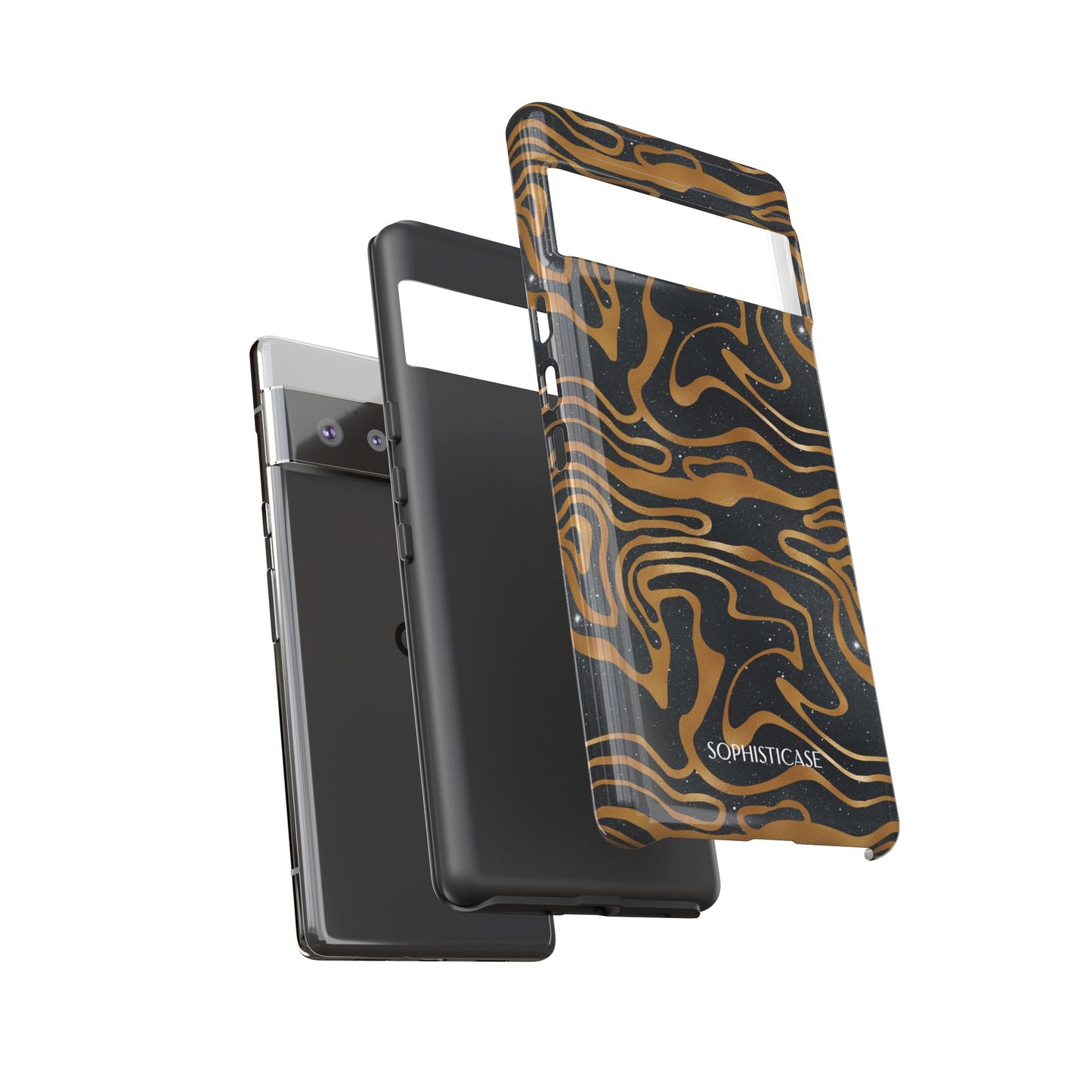 Cosmic Zebra in Black - iPhone Case, Samsung Galaxy Case, Google Pixel Case