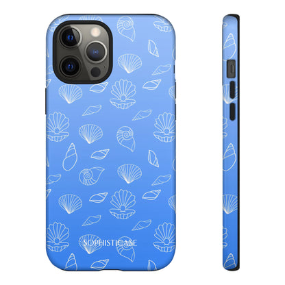 Seashell Society in Ocean Blue - iPhone Case, Samsung Galaxy Case, Google Pixel Case