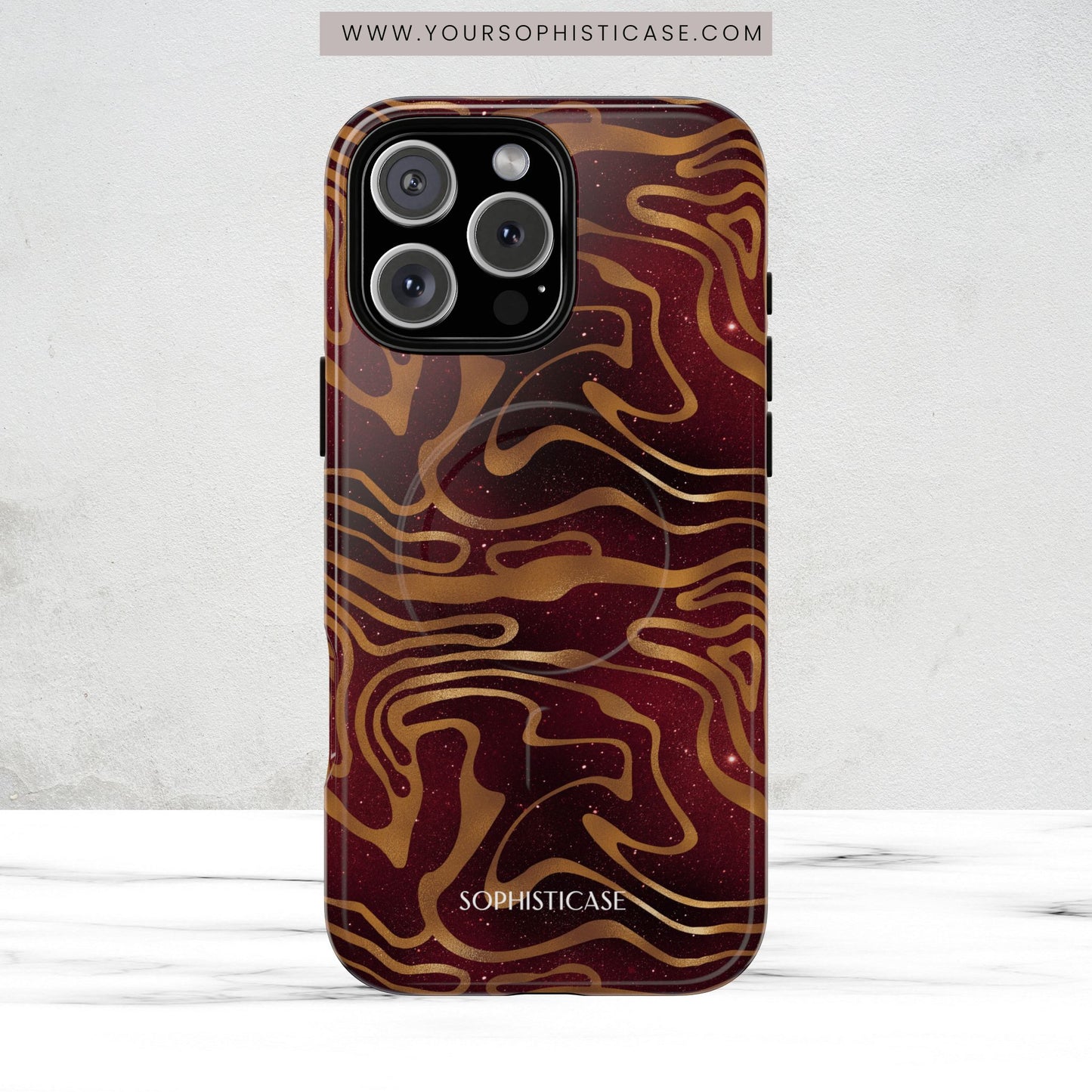 Cosmic Gold in Red - iPhone Magsafe Case