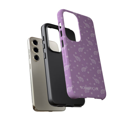 Turtle Island in Purple - Drop Proof Phone Case for Samsung Galaxy