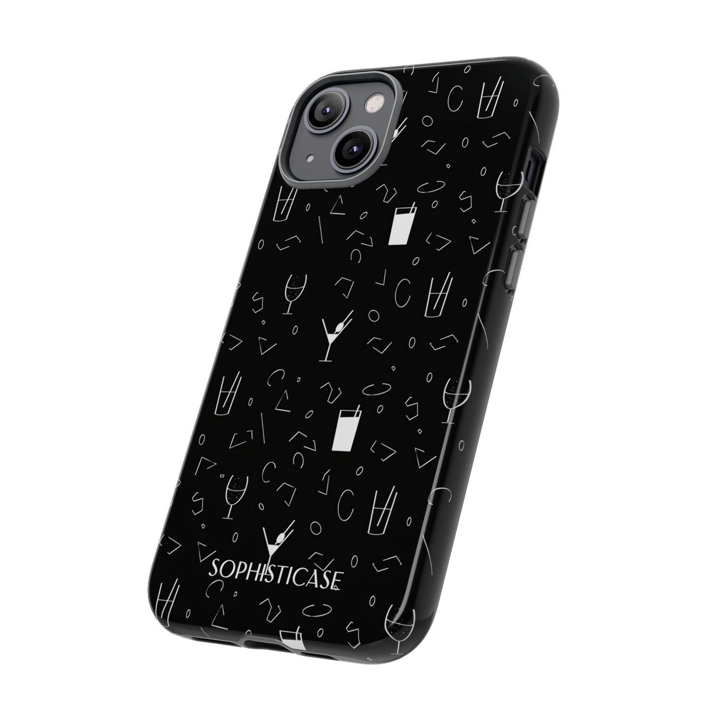 Cocktail Hour in Black - Tough Phone Case for iPhone