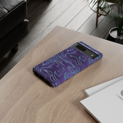 Cosmic Zebra in Blue & Purple - iPhone Case, Samsung Galaxy Case, Google Pixel Case