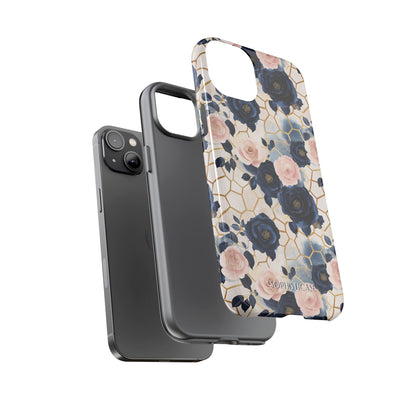 Royal Floral in Navy Hive - Tough Phone Case