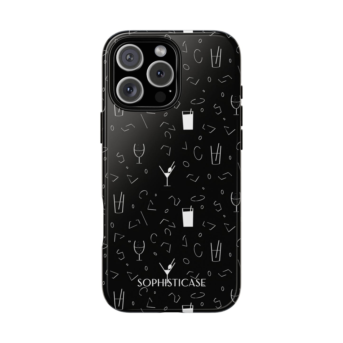 Cocktail Hour in Black - Tough Phone Case for iPhone