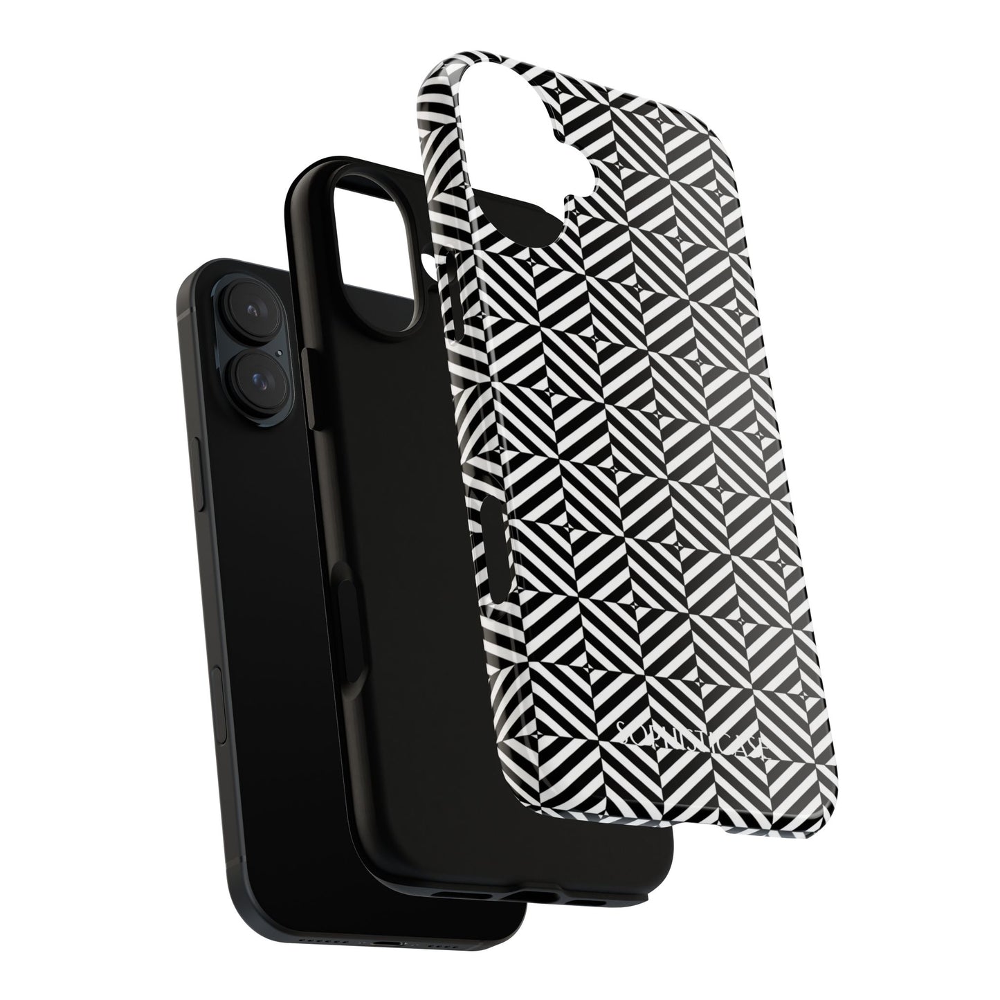 Illusions in Black - iPhone Case