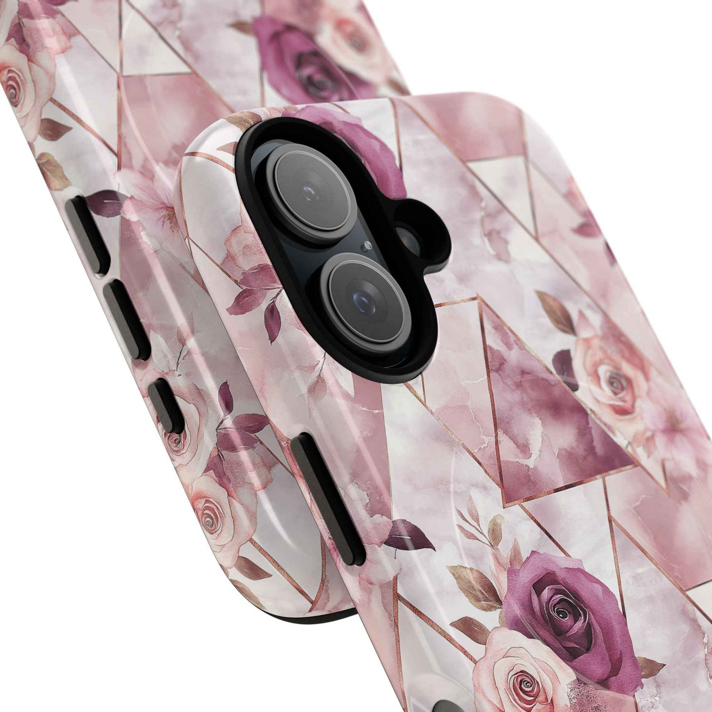 Royal Floral in Plum Chevron - iPhone Magsafe Case