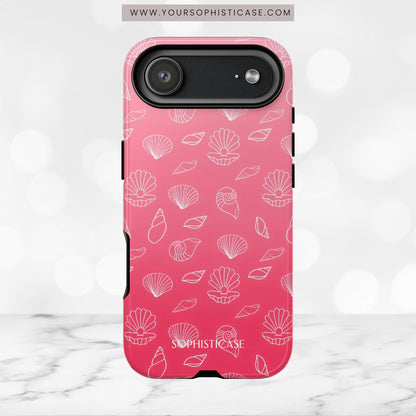 Seashell Society in Sunset Pink - iPhone Case