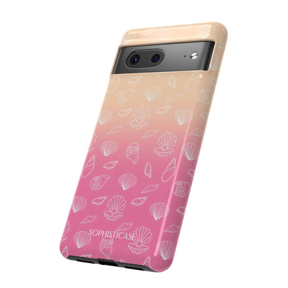 Seashell Society in Sandy Pink Sunset - iPhone Case, Samsung Galaxy Case, Google Pixel Case