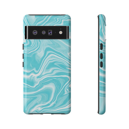 Liquid Dreams in Aqua - Tough Phone Case
