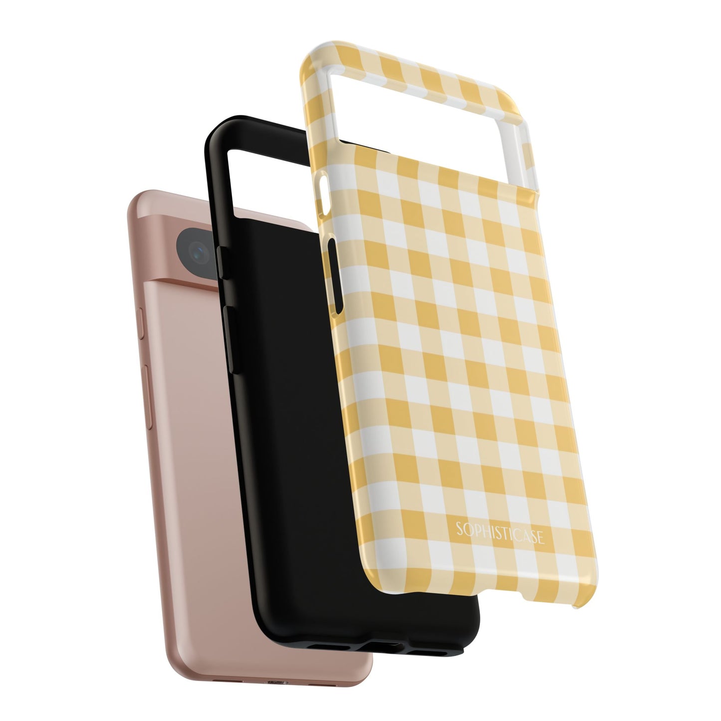 Gingham in Yellow - Tough Phone Case