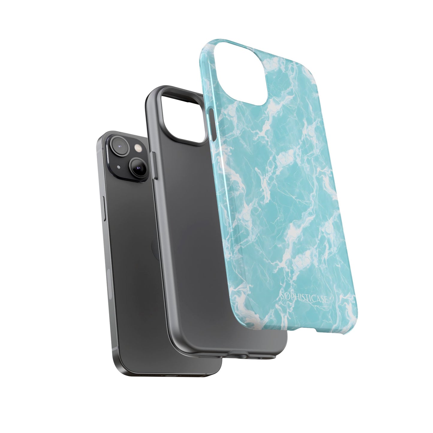 Marble Crush in Aqua - iPhone Case