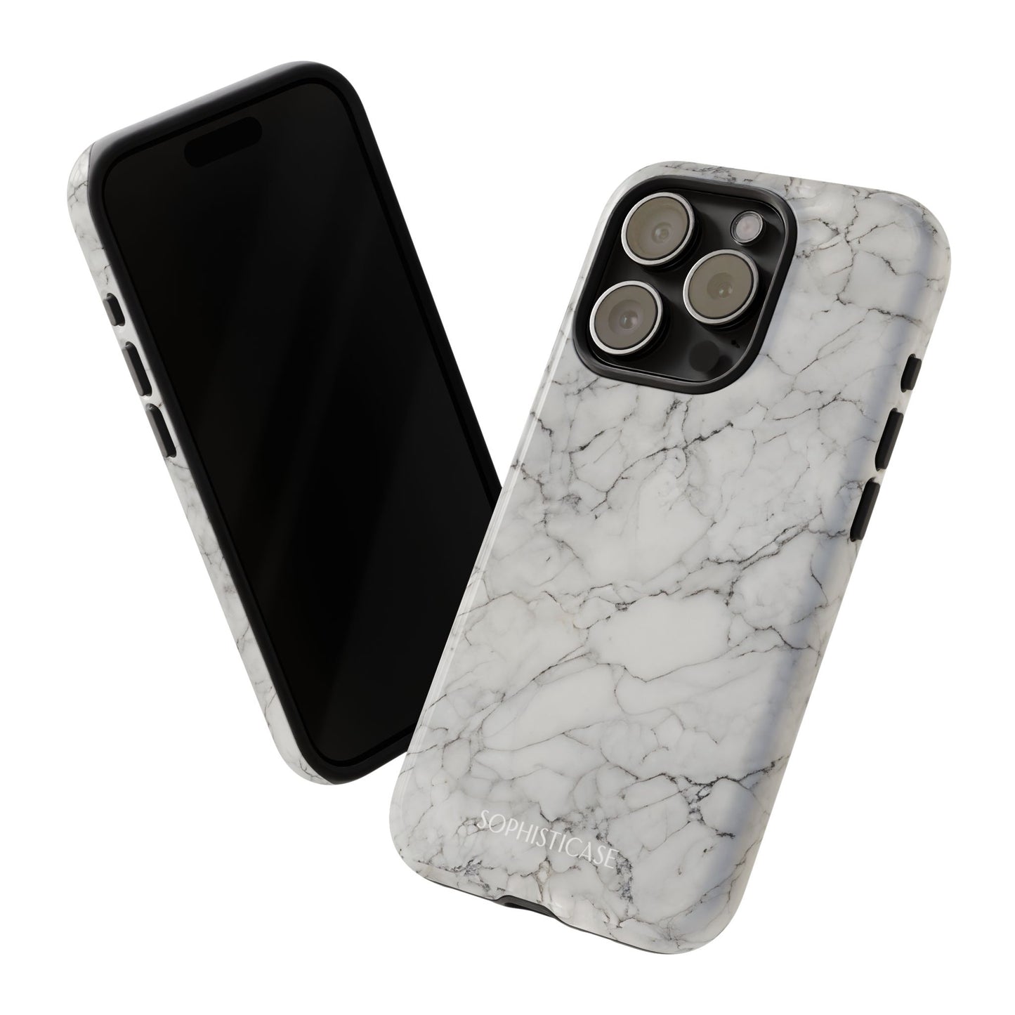 Marble Opulence in White - iPhone Case, Samsung Galaxy Case, Google Pixel Case