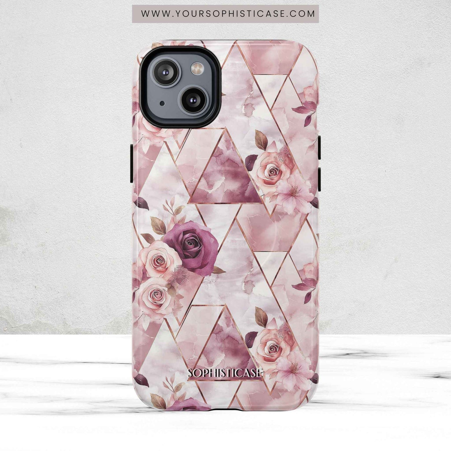 Royal Floral in Plum Chevron - iPhone Magsafe Case