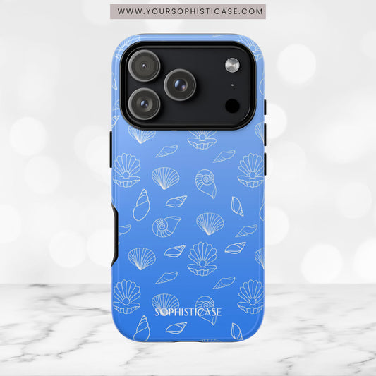 Seashell Society in Ocean Blue - iPhone Case