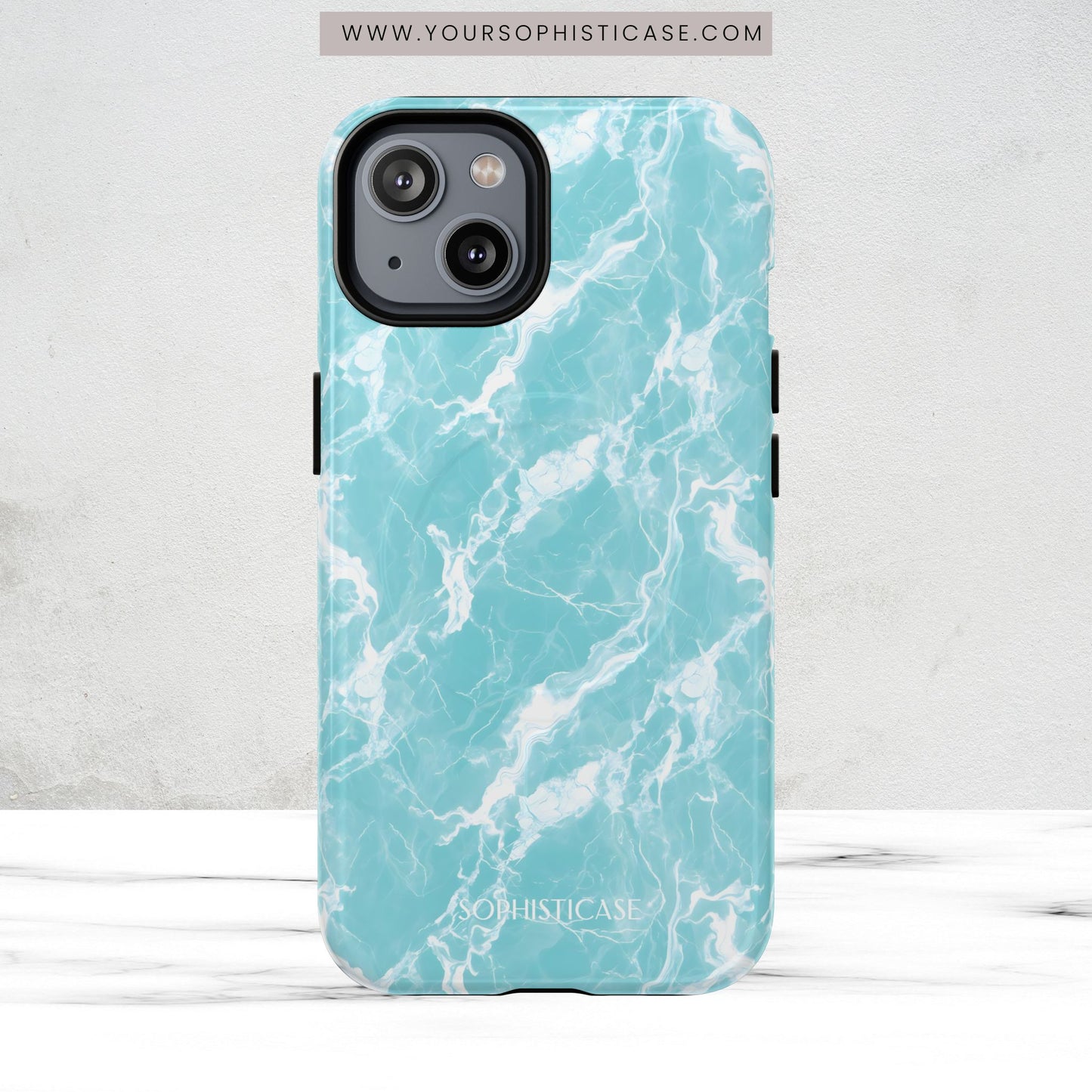 Marble Crush in Aqua - Magsafe Case