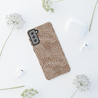 Oh Deer! in Brown - Drop Proof Phone Case for Samsung Galaxy