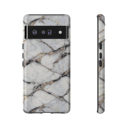 Marble Opulence in Cracked Beige - iPhone Case, Samsung Galaxy Case, Google Pixel Case