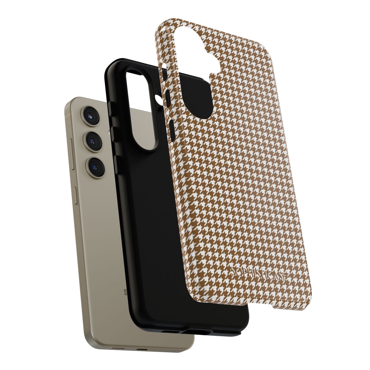 Tough Case - Houndstooth in Brown