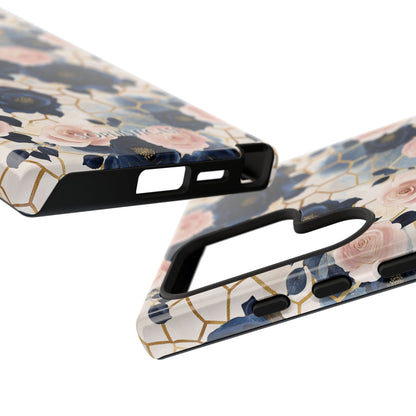 Royal Floral in Navy Hive - Tough Phone Case