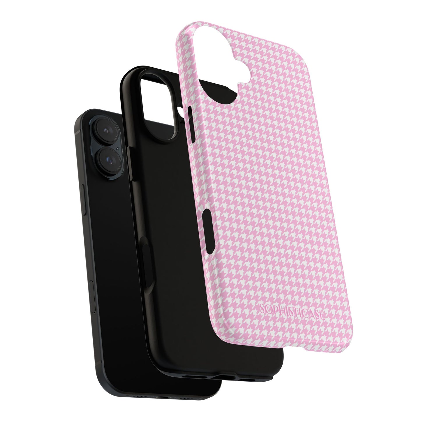 Tough Case - Houndstooth in Pink