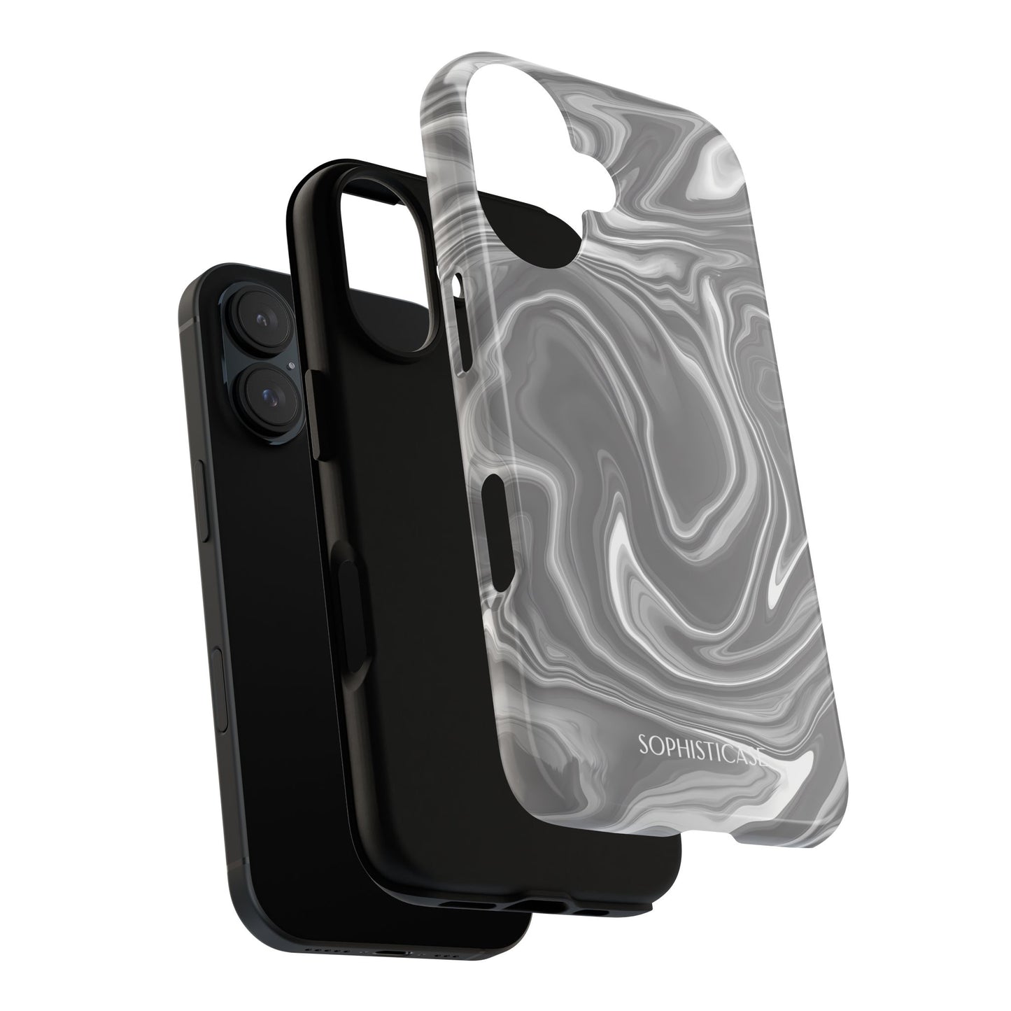 Liquid Dreams in Charcoal - iPhone Case