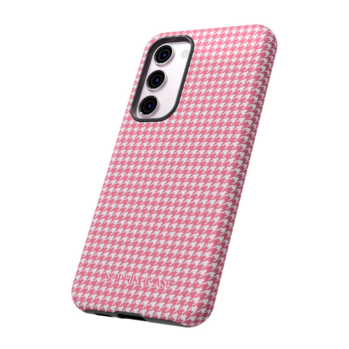 Tough Case - Houndstooth in Salmon