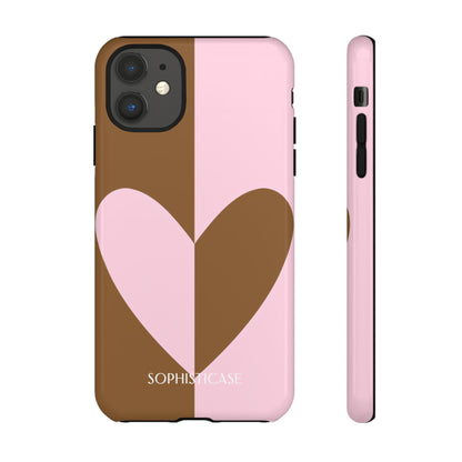 Be Mine in Pink and Brown - Tough Phone Case for iPhone