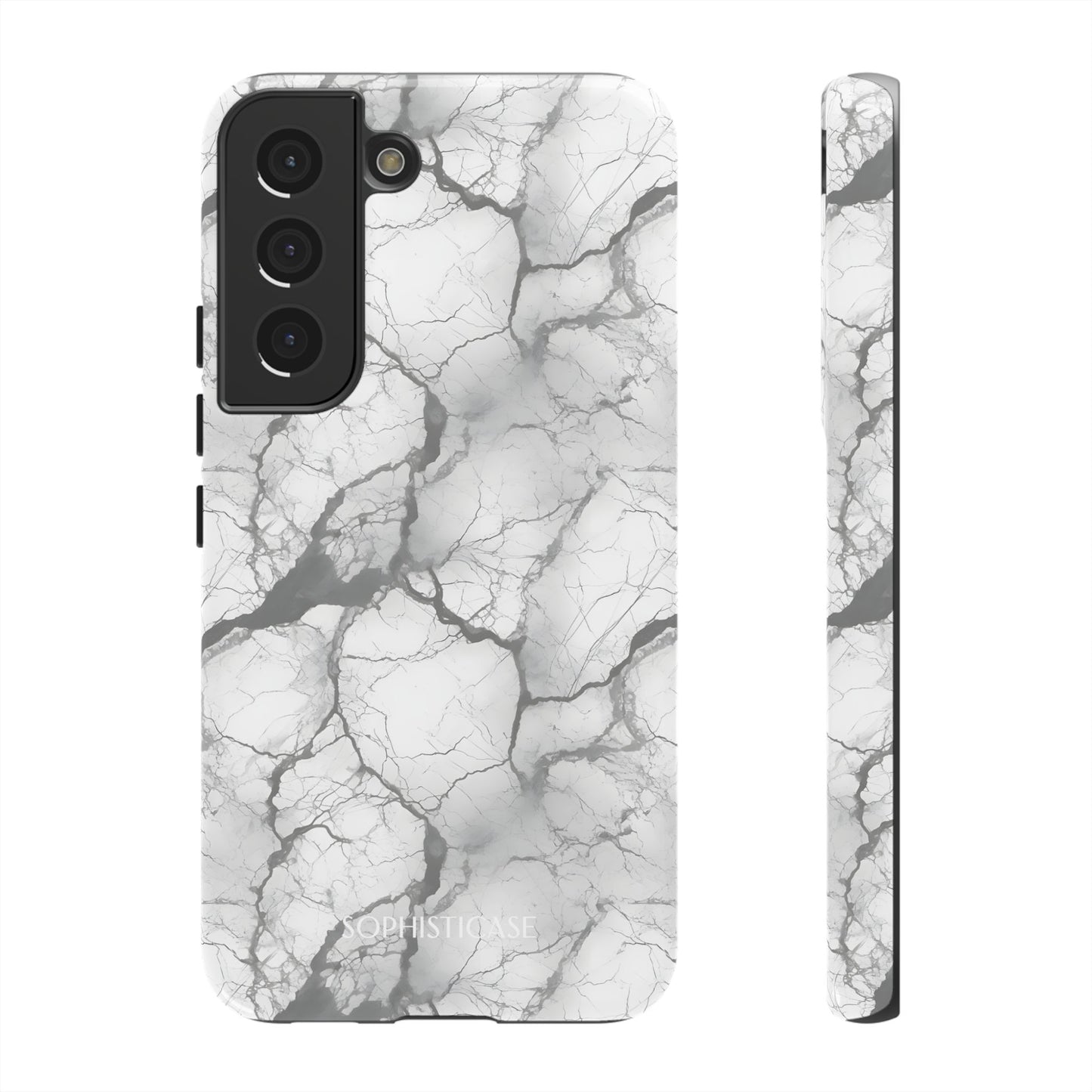 Marble Opulence in Charcoal Grey - Tough Phone Case