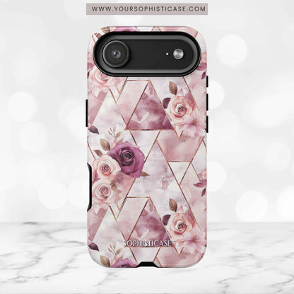 Royal Floral in Plum Chevron - Tough Phone Case