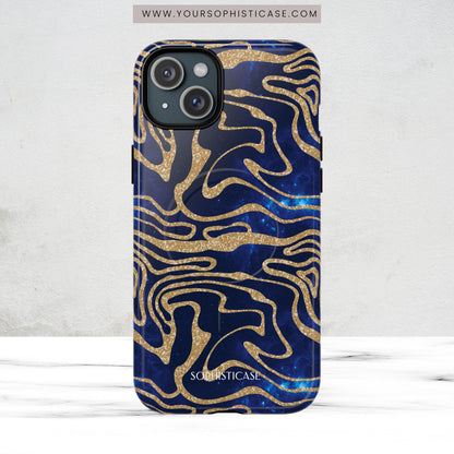 Cosmic Gold in Blue - iPhone Magsafe Case