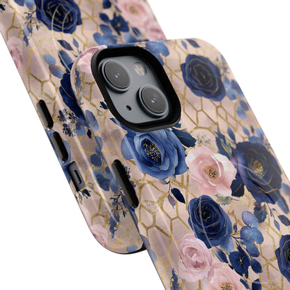 Royal Floral in Navy Blush - iPhone Magsafe Case