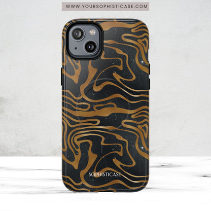 Cosmic Gold in Black - iPhone Magsafe Case