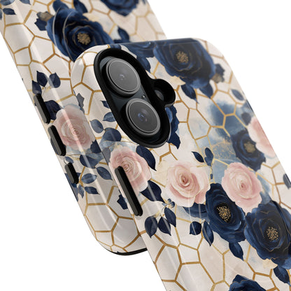 Royal Floral in Navy Hive - iPhone Magsafe Case