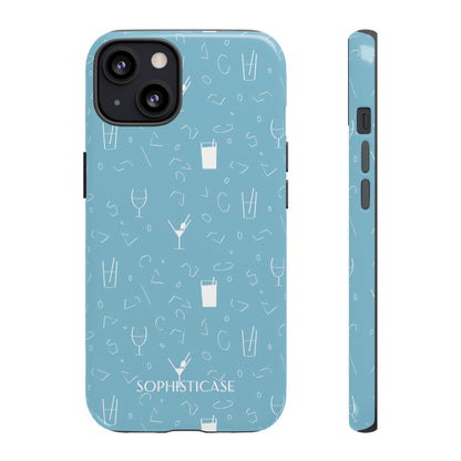 Cocktail Hour in Blue - Tough Phone Case for iPhone